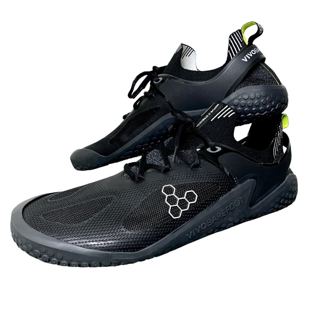 Vivobarefoot Motus Strength Training Shoes Men Size 48 EU 14 US Obsidian Textile